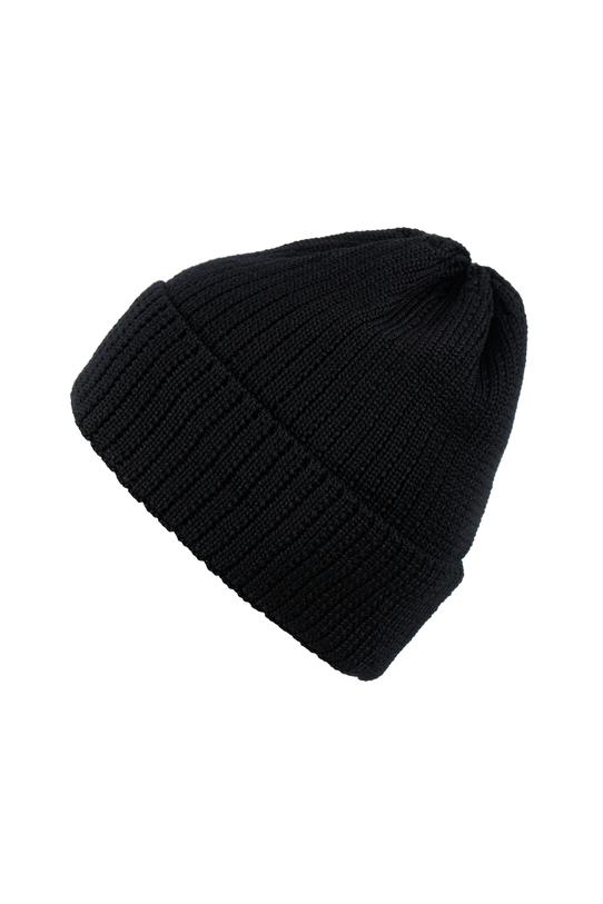 common:product-alt-prefix Black merino wool fold-over hat