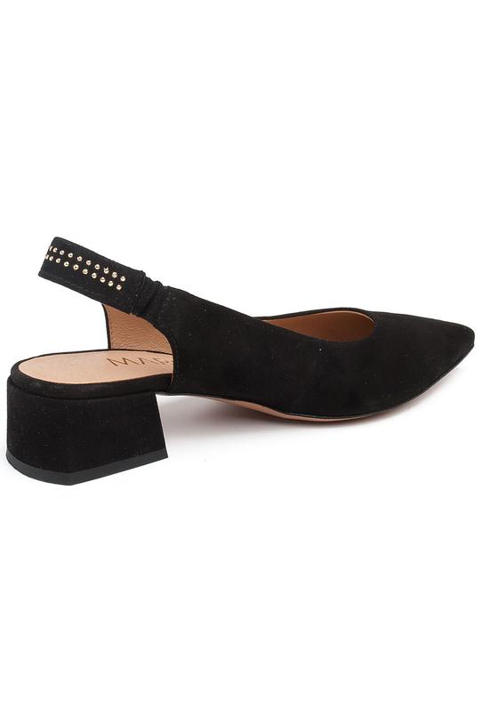 Czarne sandały ze skóry z ozdobnymi jetami - 3