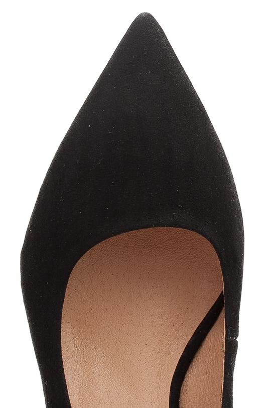 Czarne sandały ze skóry z ozdobnymi jetami - 4