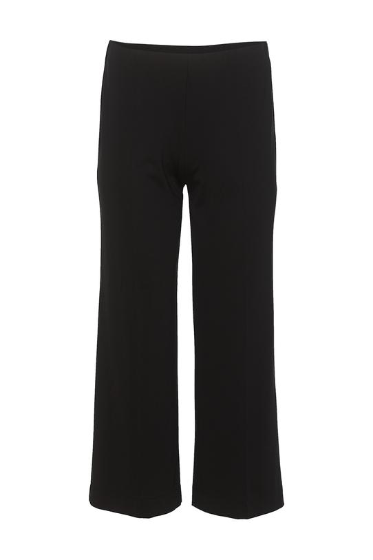 Czarne spodnie w kant z elastycznej dzianiny - 1