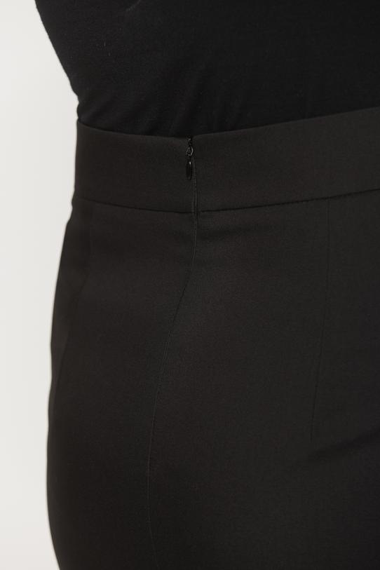 Czarne spodnie z kantem o eleganckim zwężanym fasonie - 5