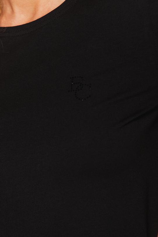 Czarny t-shirt z kryształkami