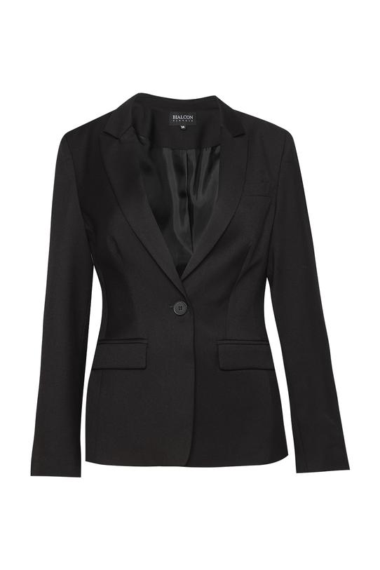 Czarny żakiet o ponadczasowym fasonie z patkami - 1