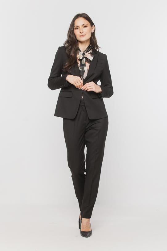 Wizualizacja Czarny żakiet o ponadczasowym fasonie z patkami