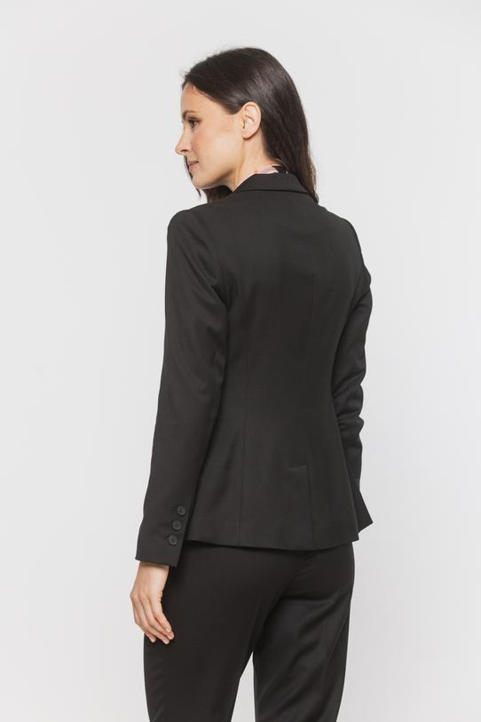 Czarny żakiet o ponadczasowym fasonie z patkami - 3