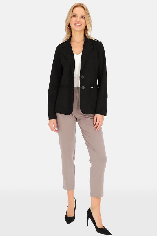 Wizualizacja Czarny żakiet z imitacji zamszu