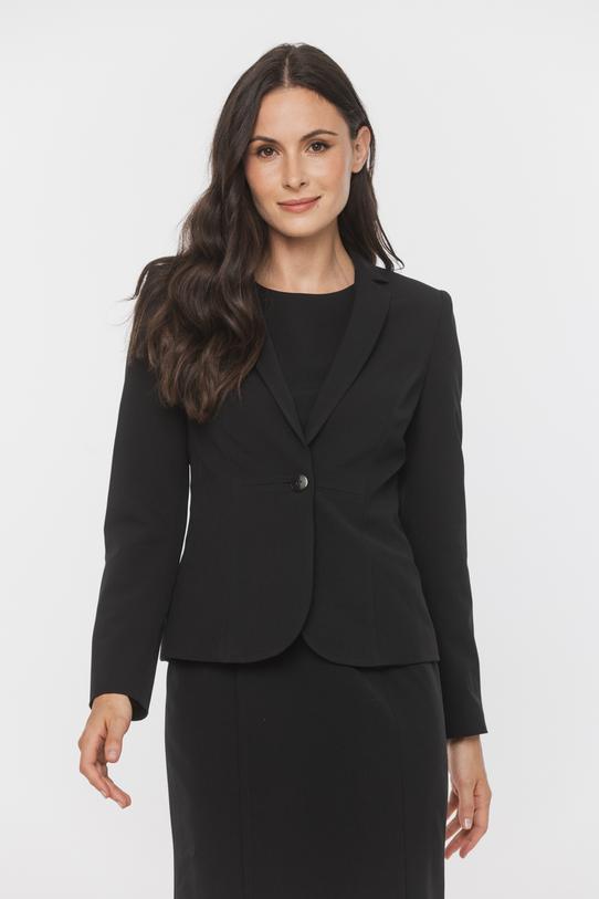 Black jacket with slimming pleats - 2
