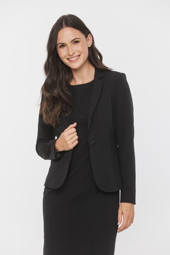 Black jacket with slimming pleats - 4