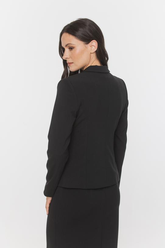 Black jacket with slimming pleats - 3