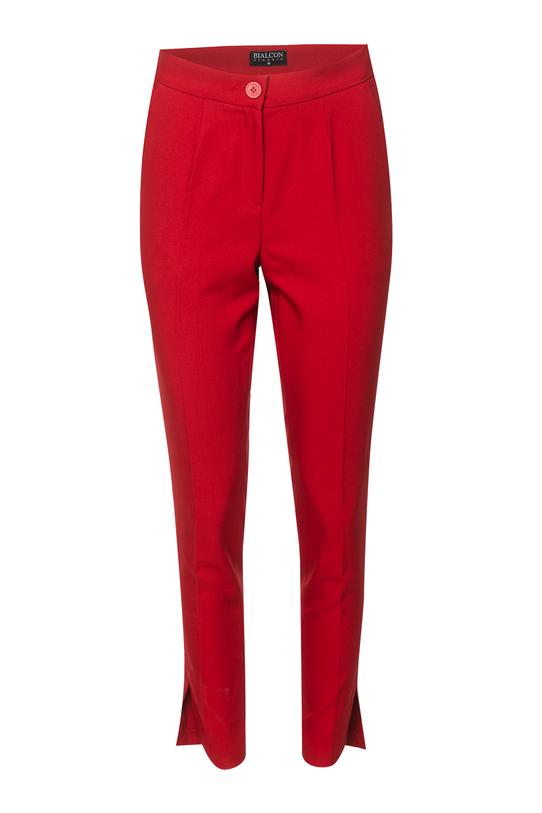 Czerwone klasyczne spodnie w kant z kieszeniami - 1