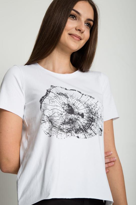 Bawełniany t-shirt z nadrukiem z przodu