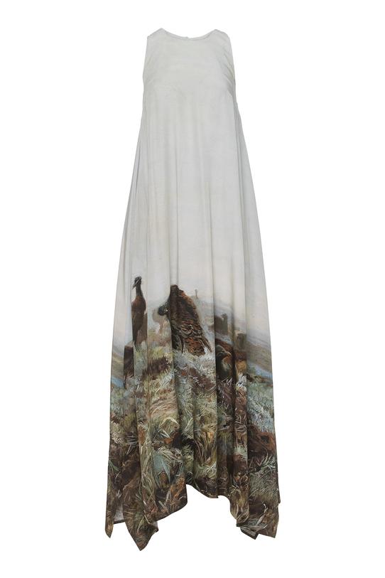 A long, sleeveless dress in muted colours - 1