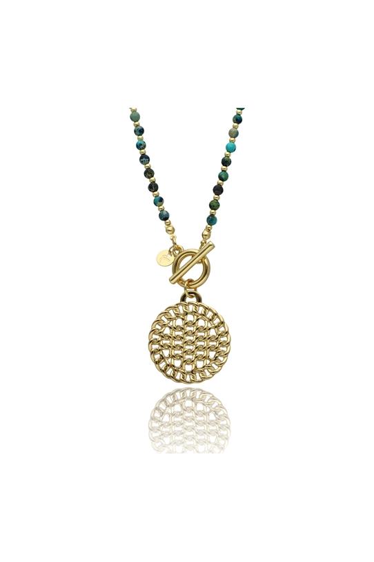 common:product-alt-prefix A long stylish necklace with natural stones