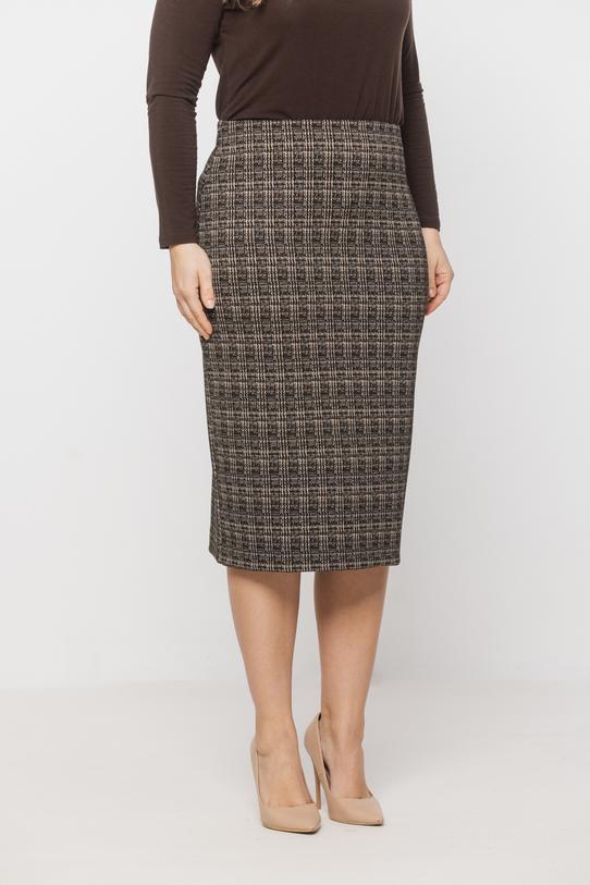 Dopasowana elastyczna spódnica z rozporkiem - 2