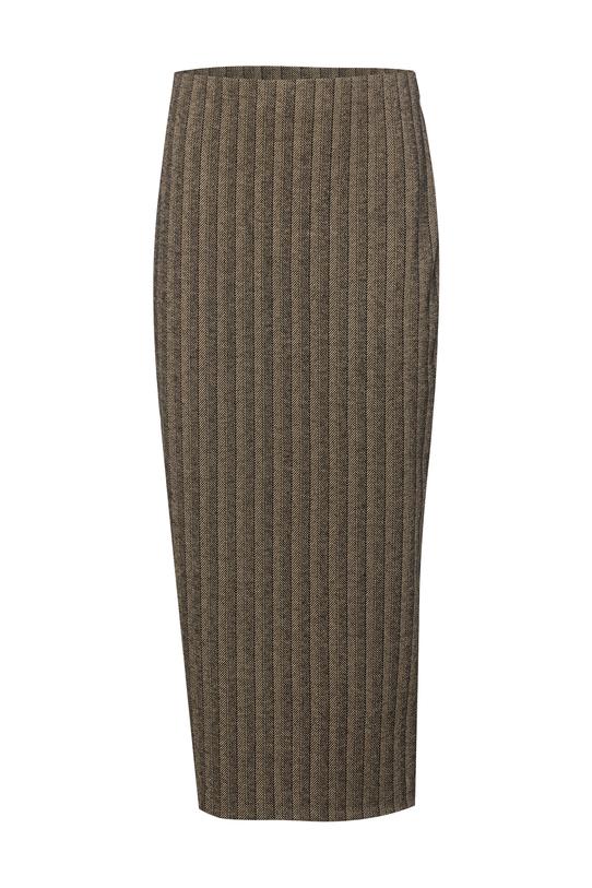 Dopasowana elastyczna spódnica z wzorzystej dzianiny - 1