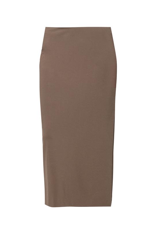 Dopasowana spódnica midi z rozporkiem z tyłu - 1