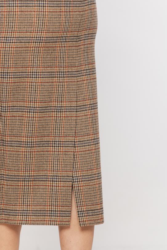 Dopasowana spódnica z wełną w drobną kratkę - 4