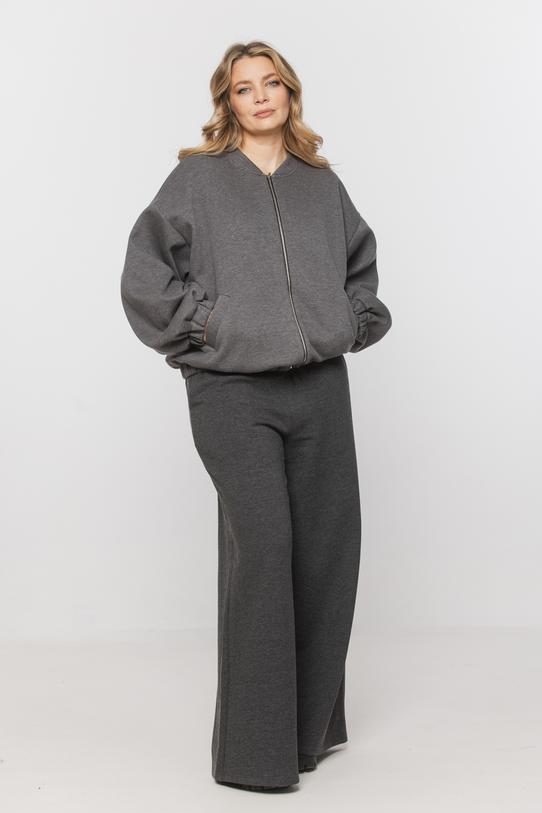 Wizualizacja Dresowa szara bluza o kroju bomberki