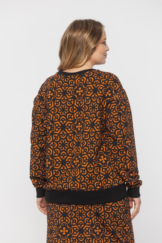 Dresowa wzorzysta bluza z dzianiny bawełnianej - 3