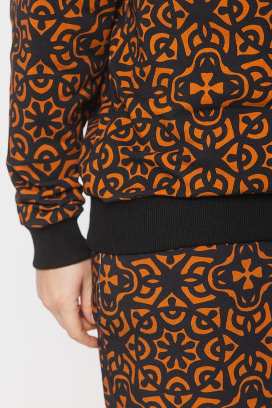 Dresowa wzorzysta bluza z dzianiny bawełnianej - 5