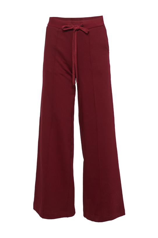 Dresowe bordowe spodnie z dekoracyjnym szwem - 1