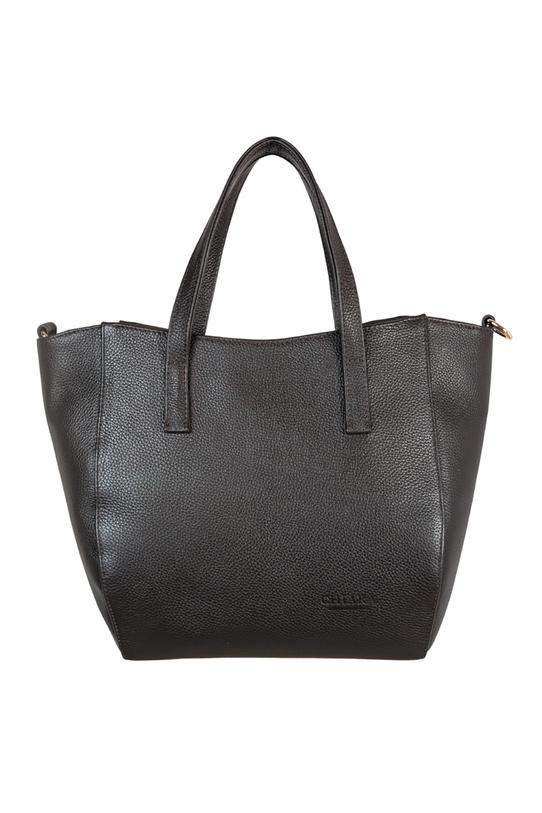 Wizualizacja Duża skórzana brązowa torba na co dzień