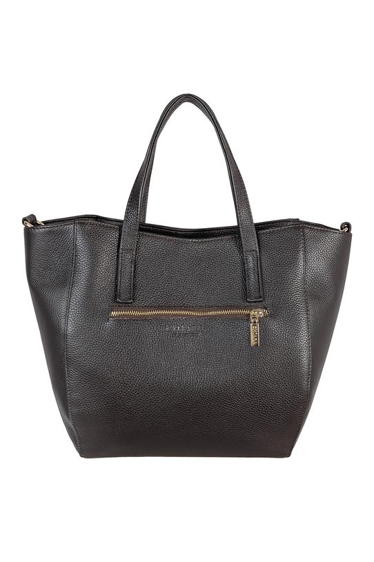 Duża skórzana brązowa torba na co dzień - 1