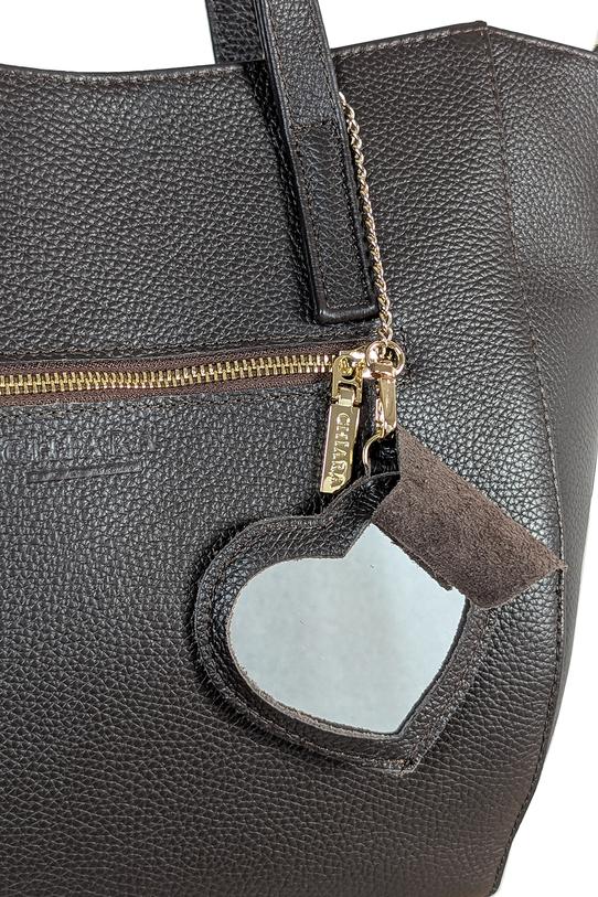 Duża skórzana brązowa torba na co dzień - 3