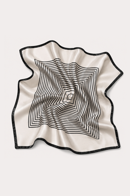 Two-color silk scarf - 1