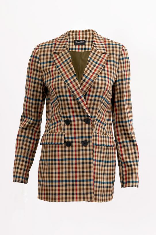 Wizualizacja Dwurzędowy żakiet w kratę