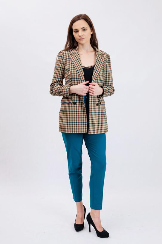 Dwurzędowy żakiet w kratę - 1