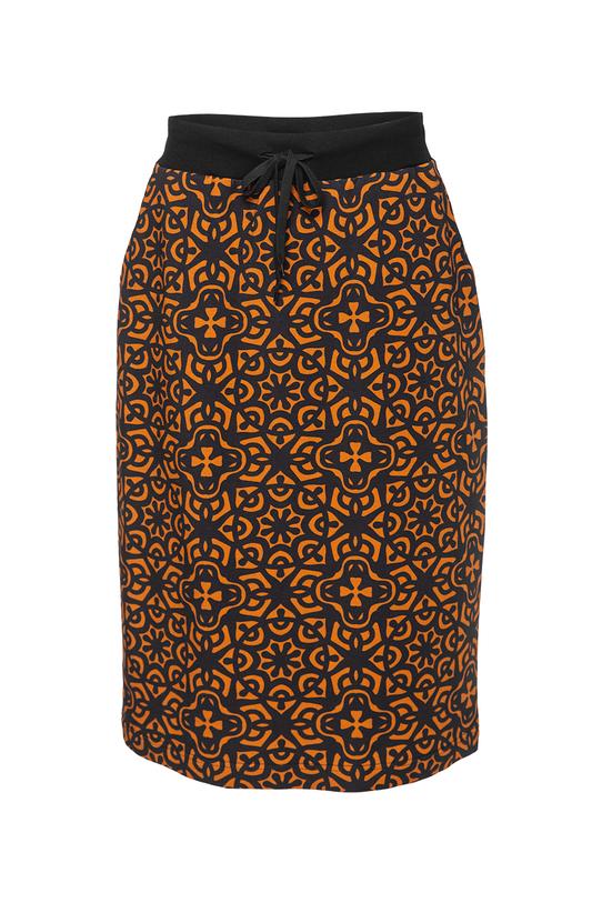 Dzianinowa bawełniana spódnica z kieszeniami - 1