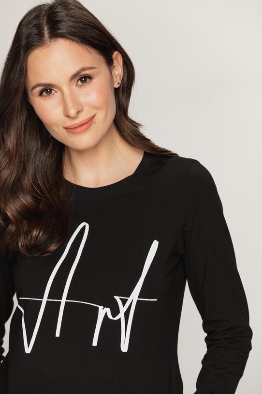 Dzianinowa bluzka z napisem - 5