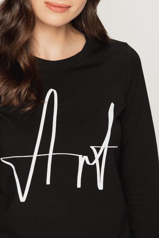 Dzianinowa bluzka z napisem - 6