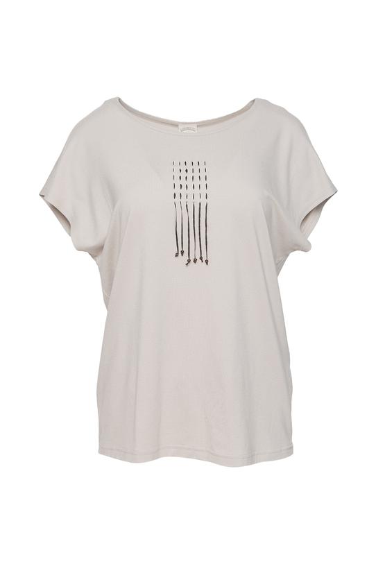 Dzianinowa bluzka z ozdobnymi sznureczkami - 1