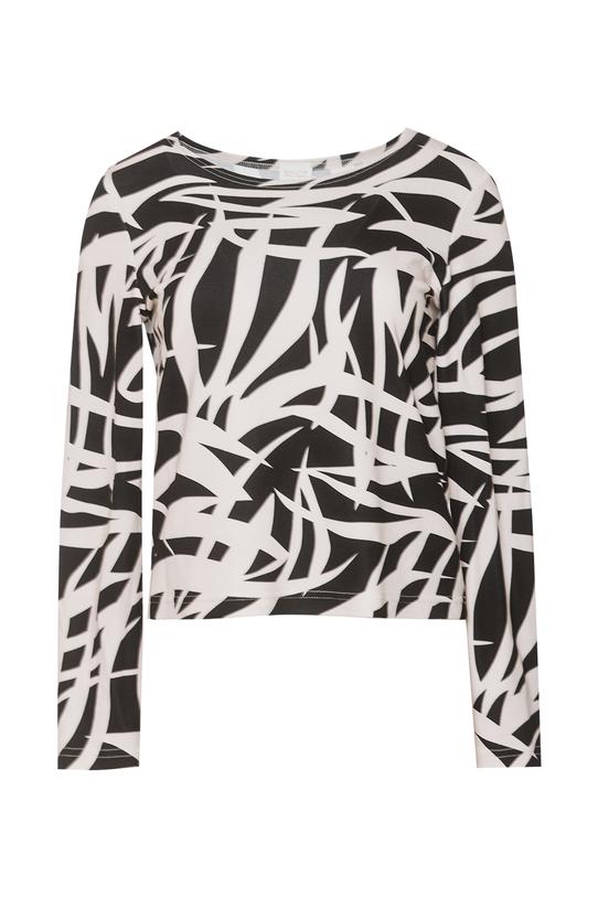 Dzianinowa bluzka z rękawem 3/4 i okrągłym dekoltem - 1