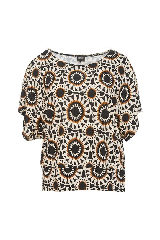 Dzianinowa kimonowa bluzka ze ściągaczem w talii - 1