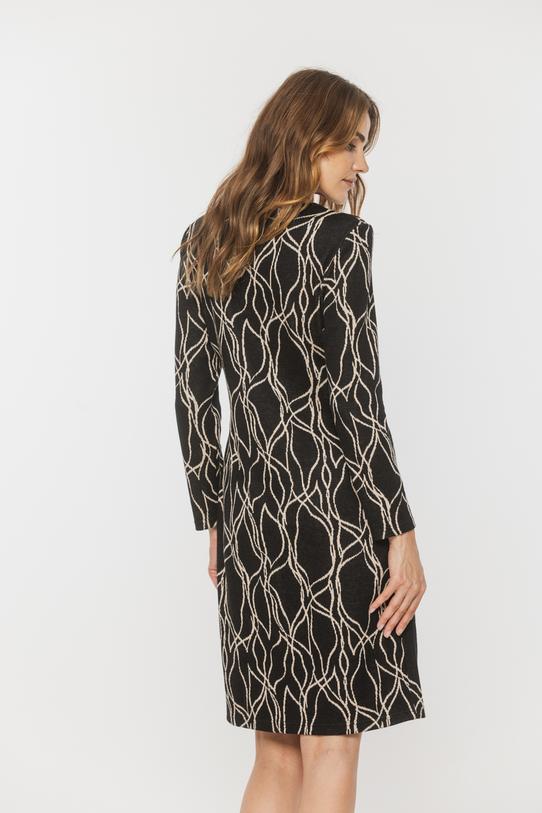 Sukienka z długim rękawem z ciepłej wzorzystej dzianiny - 3