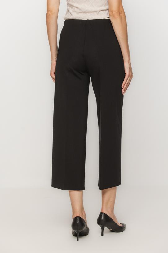 Dzianinowe czarne spodnie w kant o długości 7/8 - 3