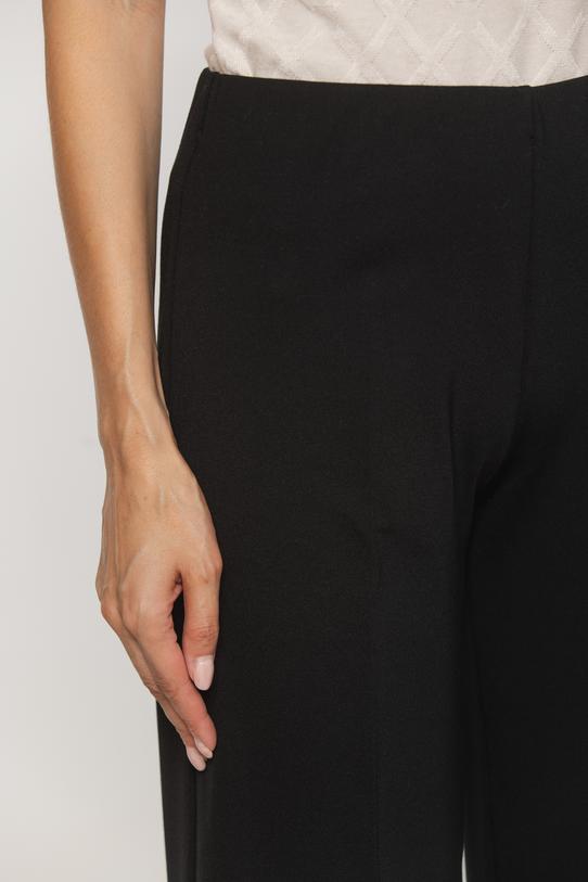 Dzianinowe czarne spodnie w kant o długości 7/8 - 4