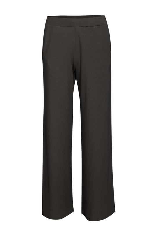 Dzianinowe czarne spodnie z wysokim stanem - 1