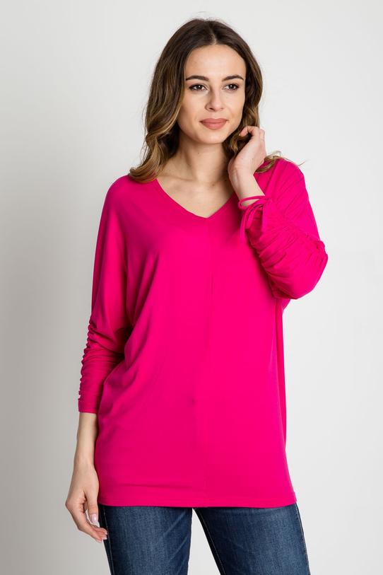 Amarantowa bluzka nietoperz - 1