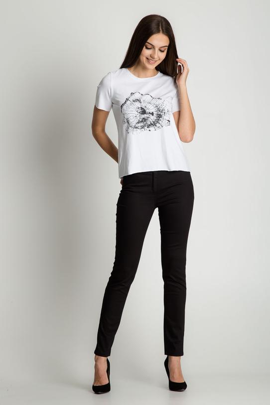 Bawełniany t-shirt z nadrukiem z przodu