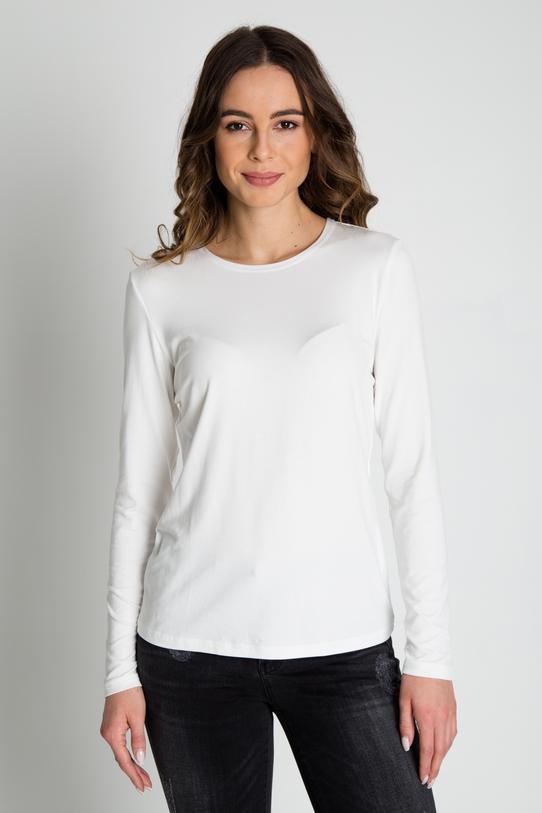 Dopasowana biała bluzka - 1