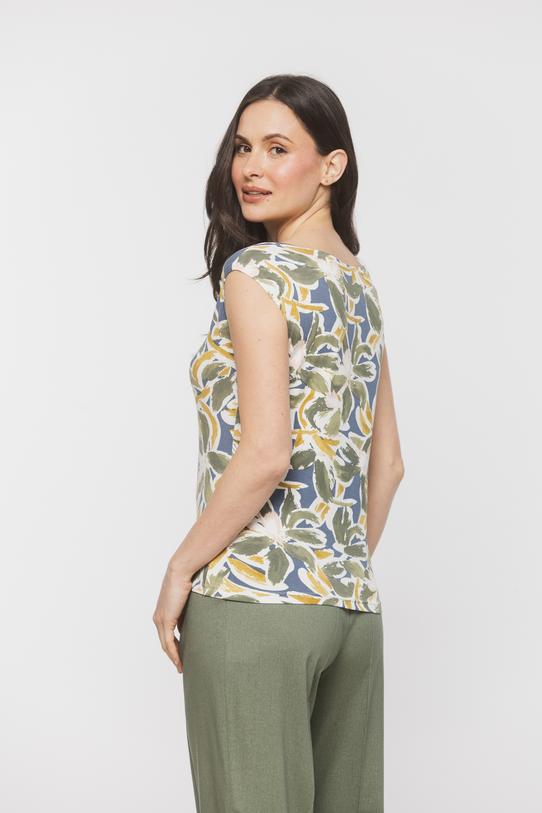 Elastyczna bluzka z kwiecistej wiskozy - 3