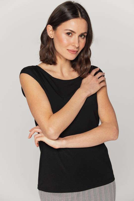 Elastyczna czarna bluzka
