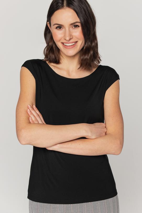 Elastyczna czarna bluzka