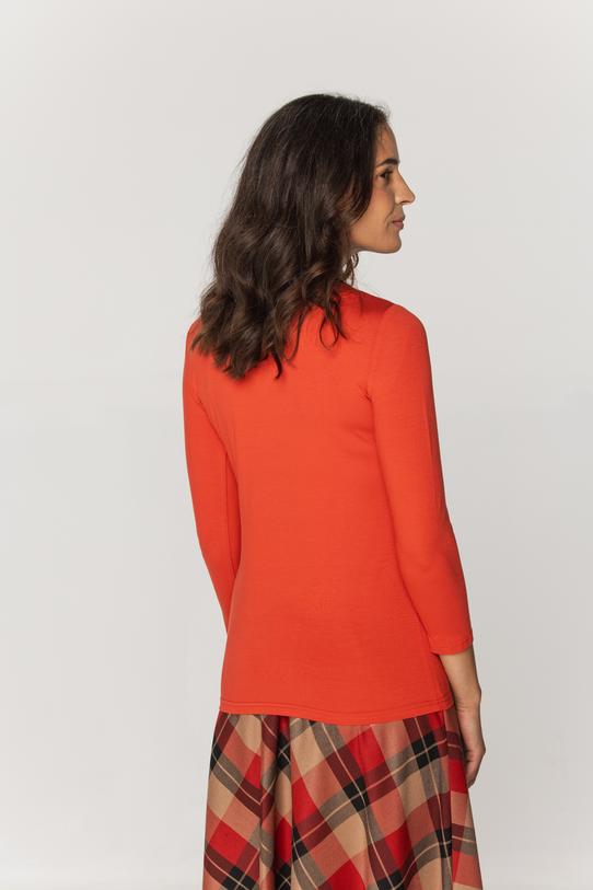 Elastyczna koralowa bluzka - 4