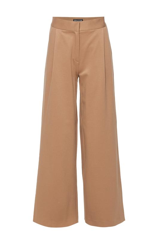 Elastyczne szerokie spodnie z wysokim stanem - 1