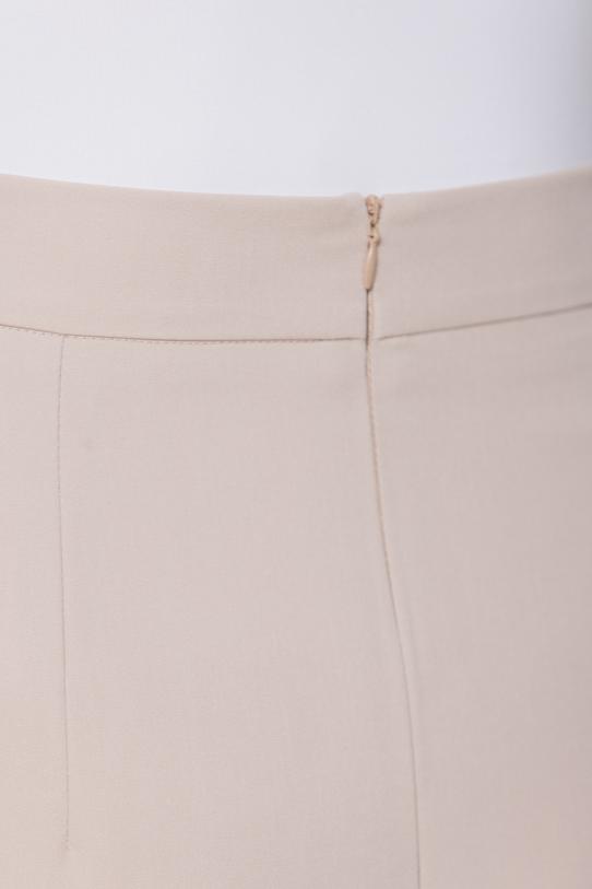 Elegancka beżowa spódnica midi o ołówkowym kroju - 4
